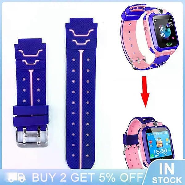 Färgglada smartklockor handledsrem silikonband för smartklocka för barn Drop Shipping Bekväm ersättningsrem het Style B 12*5*1