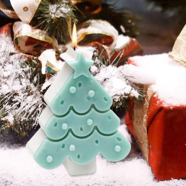 3D julelysforme, silikone sæbeforme med hjorte til lysfremstilling, honningkagemandsforme, DIY badebombe chokoladekagedekoration, ideel DIY