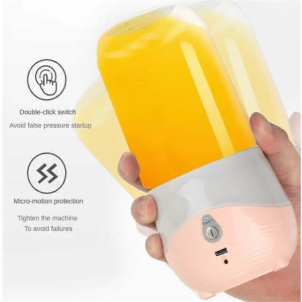 Bærbar elektrisk blender smoothie minijuicer fruktmaskin Blue