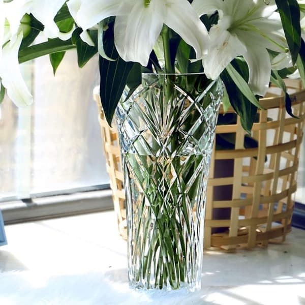 Vas, glasvaser för blommor, stor transparent blomvas (30 CM)