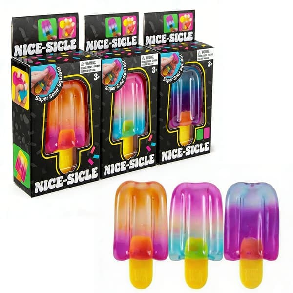 3 st glassklämma squishy, ​​kon squishy, ​​långsamt stigande sensorisk fidgetleksak, påskkorgsfyllning, festpresenter, sommar, sensorisk stresslindring