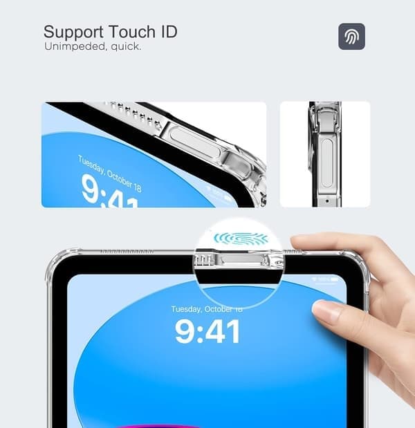 TPU-etui til iPad (A16) 11. generation 11-tommer (2025), iPad 10. generation 10,9-tommer (2022), Gennemsigtig