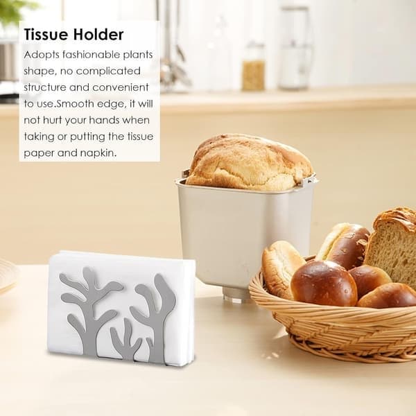 Servietholder i rustfrit stål, servietholder, planteformet servietdispenser, tissueholder