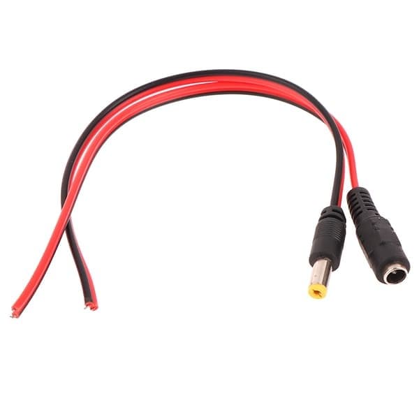 5 stk. DC strøm han-hun kabel 12V stik DC adapter kabelstik A A