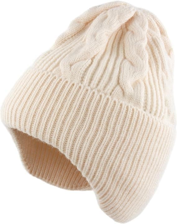 Damvintermössa Varm Mjuk Stretchig Slouchy Skully Stickad Mössa