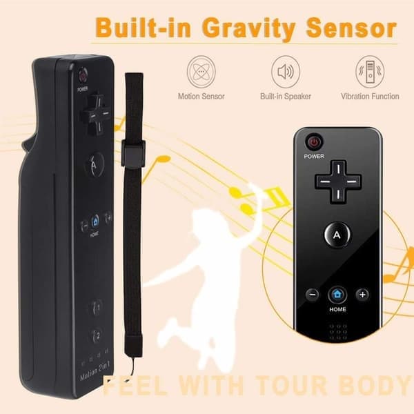 2 st 2-i-1 fjärrkontroll för Wii med Motion Plus och Nunchuck