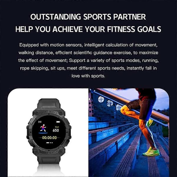 Smart Bluetooth Smartwatch för män och kvinnor Black