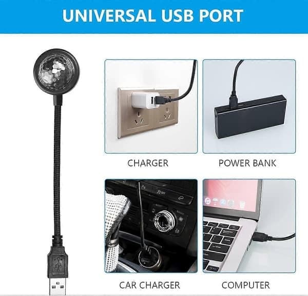 Uppgraderad LED-takatmosfärlampa, USB engelsk smart röststyrd takbelysning