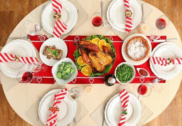 Sett med 12 juleserviettringer, juleserviettringer gull jul