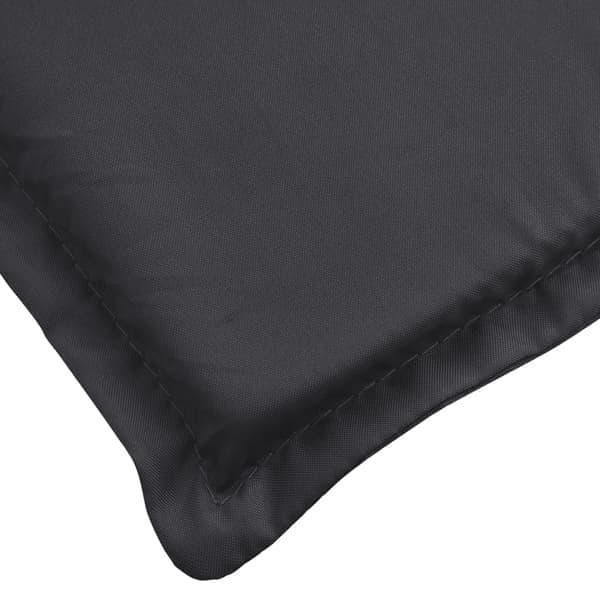 vidaXL Aurinkotuolin pehmuste musta 180x60x4 cm Oxford-kangas musta