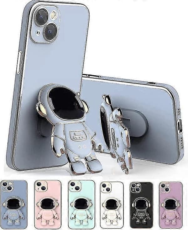 Astronaut Vikbart Stödskal Kompatibelt med iPhone 12 Pro Max/12 Pro/12, Elektropläterat TPU Skyddsskal