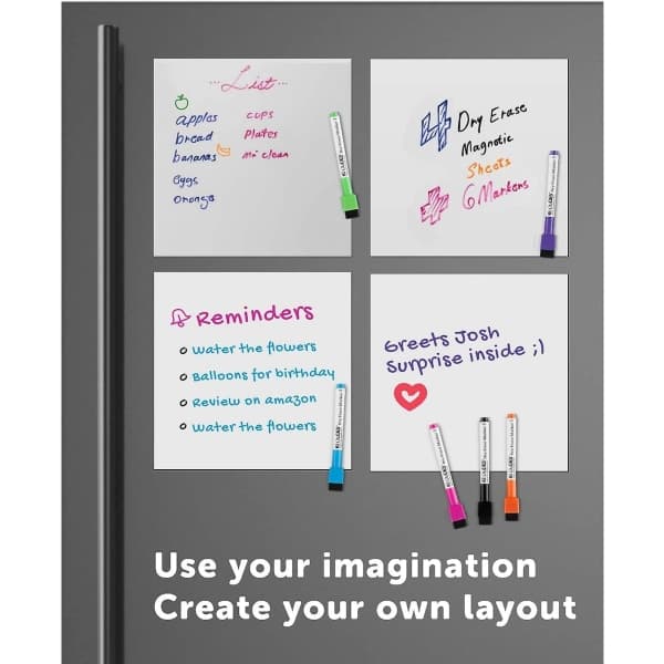 Tcgg magnetisk whiteboard med 4 markører