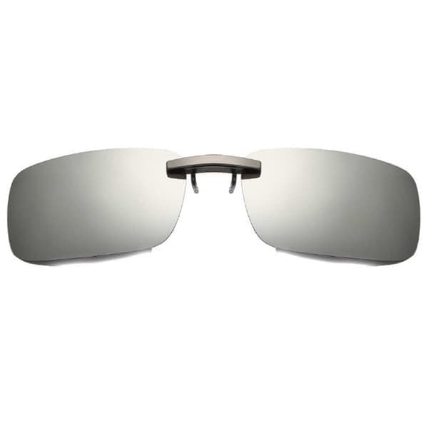 Clip-on aurinkolasit metalliset hopeapeililinssit 37x59mm
