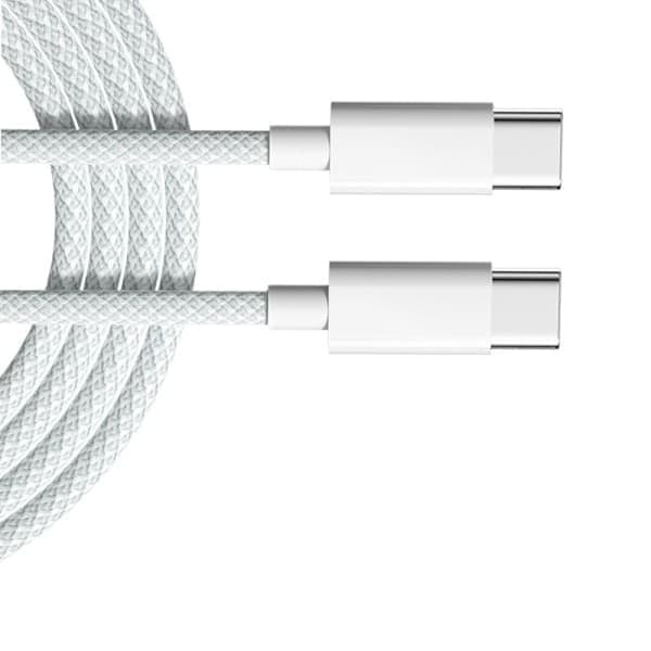 2-pack 1,5 m USB C till C-kabel Vit