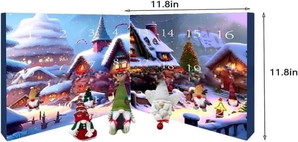 Julemands-julekalender, julekalender, 24-dages julekalender med samle-julemandsdukker