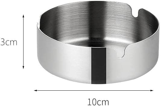 Set med 4 askkoppar i rostfritt stål 10 cm, cigarettaskkopp för utomhus- eller inomhusbruk
