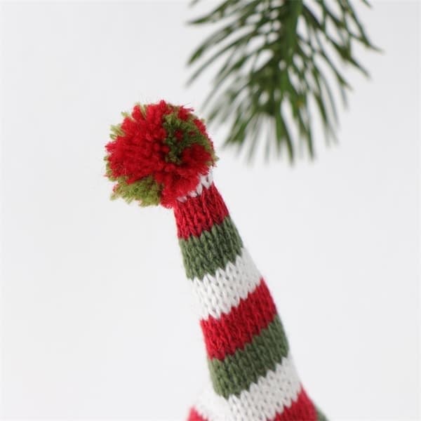 2-delars jul rödvin set Jul stickad ull scarf hatt set dekorativ vinflaskpropp