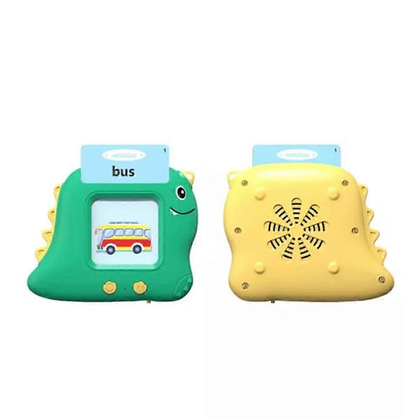 Engelsk Flash Card Reader, Læringslegetøj til småbørn 2-4 år Green