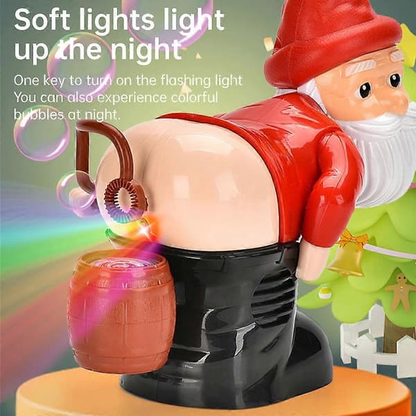 Jul Rolig Tomte Elektrisk Bubbelblåsmaskin Läckagesäker Maskin Bubbla