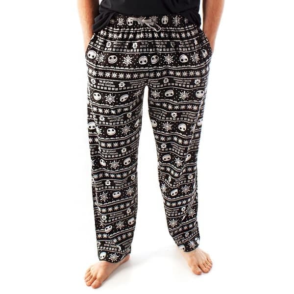 Nightmare Before Christmas Jack Skellington Pyjamasbukser til Mænd Sort/Hvid M Black/White M