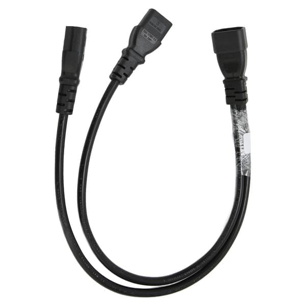 Enkelt C14 til Dobbelt 5-15R C13 Kort Strøm UPS Server Y Splitter Adapterkabel til PC Skærm Printer