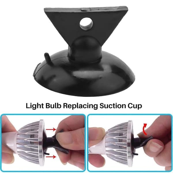 25 stk. GU10 pærebytter lampebytter PVC sugekopp lampeerstatning for LED halogen minispotlight