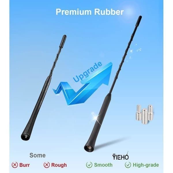 Kraftig bilantenne - Bilradioantenne med DAB FM-mottak av høy kvalitet - 28CM takantenne