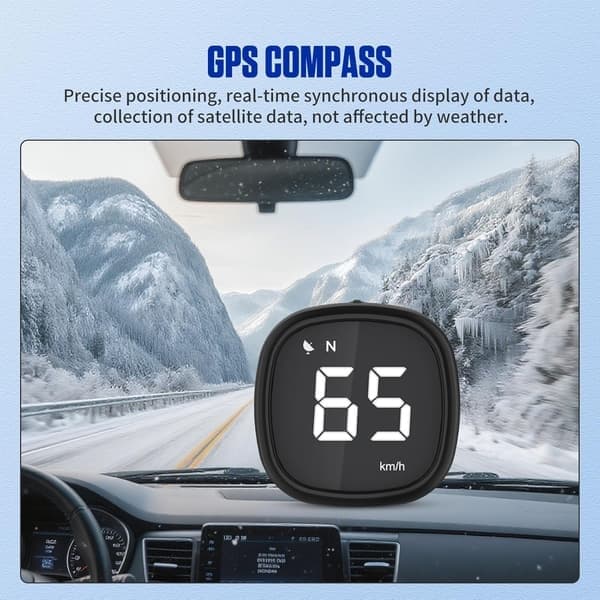 M30 Universal GPS Head-Up Display til køretøjer, 2,5-tommer digital skærm, egnet til alle køretøjer, DC 5V-24V.