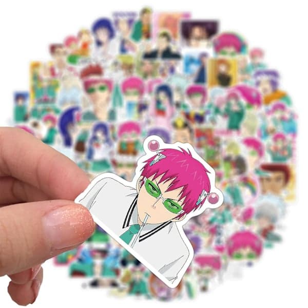 Mega pakke med klistremerker - Kusuo Saiki