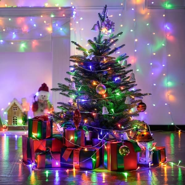 300 LED Plug-in Fairy String Lights, 8 Modes Timer Memory Function, Varm Hvid til Indendørs Udendørs Juletræ Halloween Fest Dekorationer