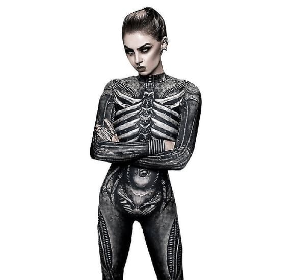 Naisten Halloween-asuprinttibody XL XL