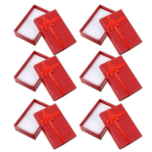Smyckesförpackning för Alla hjärtans dag presentaskar Rosett Smycken Alla hjärtans dag 5x8x2.5cm Förvaring 6-pack