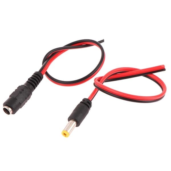5 stk. DC strøm han-hun kabel 12V stik DC adapter kabelstik A A