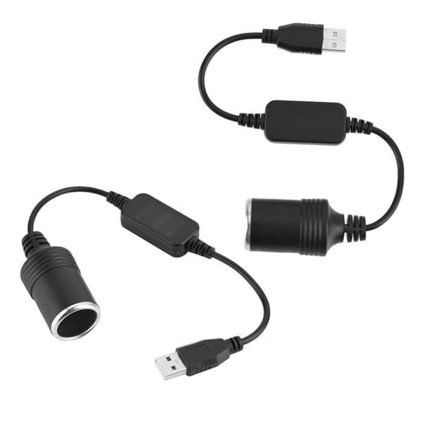 USB til 12V bil sigarettennerplugg, USB til 12V bil sigarettenner hunnplugg omformerledning