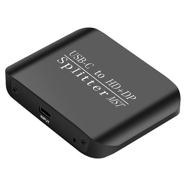 NK-E60 USB-C till HD+DP Splitter Stödjer MST/SST 4K 60Hz 3D/HDR-adapter för dubbla skärmar/speglingsläge