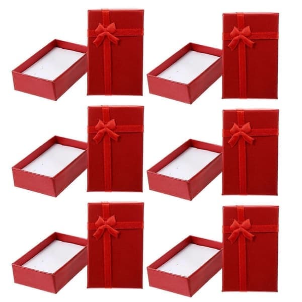 Smyckesförpackning för Alla hjärtans dag presentaskar Rosett Smycken Alla hjärtans dag 5x8x2.5cm Förvaring 6-pack