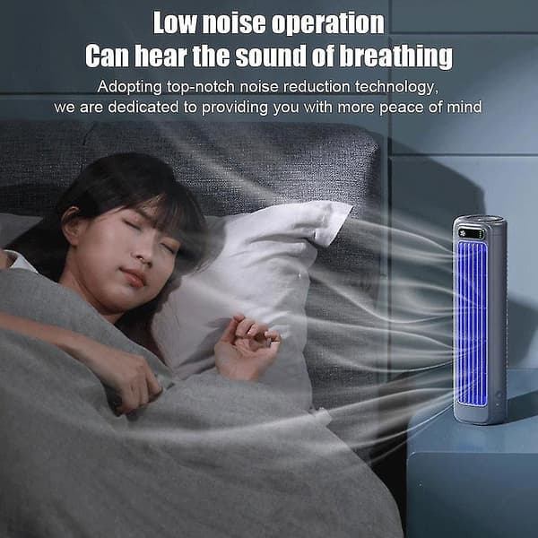 Bærbar Cooling Ace, Bærbar Aircondition Køleventilator Stille med 3 Hastigheder Gray