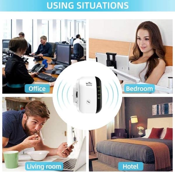 WiFi Range Extender Repeater, 300Mbps Trådløs Router Signal Sup