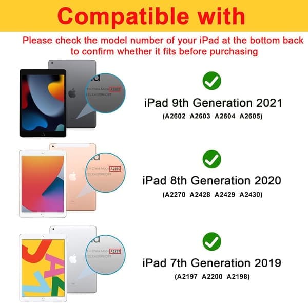 iPad 9:e/8:e/7:e generationens 10,2-tumsfodral 2021 2020 2019, smalt lätt skyddsfodral Smart Cover - Melonrosa
