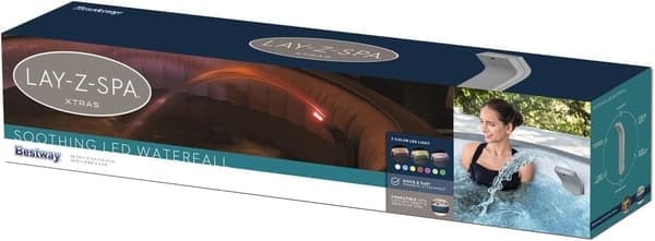 Lay-Z-Spa Vattenfall | Lugnande LED-vattenfall för AirJet-bubbelpooler, 7 färglampor