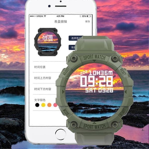 Smart Bluetooth Smartwatch för män och kvinnor Green