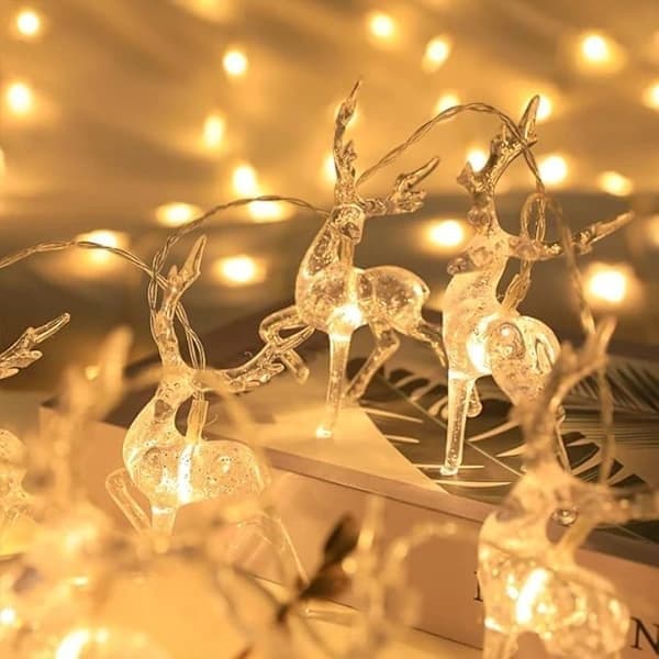 Reinsdyr lyslenke 3m 20 LED, Juleelg dekorativt lys, SD