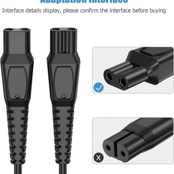 15V ladekabel til Philips 3000 5000 serie, USB ladekabel til Philips 3000 5000 7000