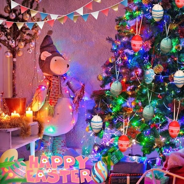 300 LED Plug-in Fairy String Lights, 8 Modes Timer Memory Function, Varm Hvit for Innendørs Utendørs Juletre Halloween Festdekorasjoner