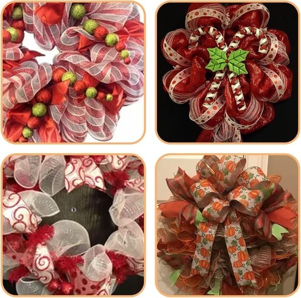 Deco Mesh Bånd, Dekorativt Jule Mesh Bånd, Halloween Deco Mesh Ruller til Fremstilling af Kranse, Håndværk og Julepynt