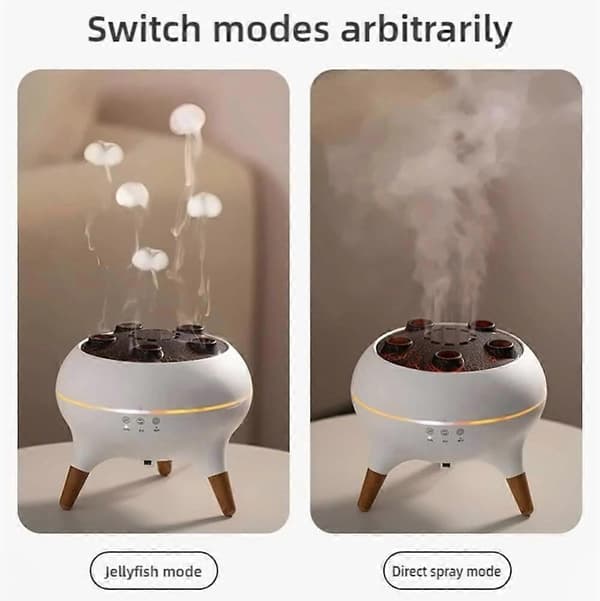 3-i-1 Dynamisk Manet Luftfukter og Aromaterapi Diffuser for Soverom EU plug