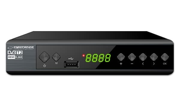 Esperanza Dvb-T2 H.265/Hevc digital markbunden TV-mottagare Ev111P