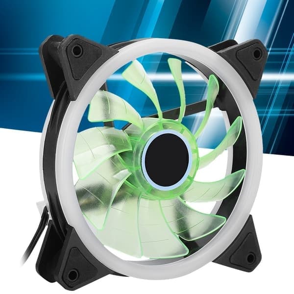 Intel LGA 2011 775 1155 1366 CPU-køler med 6 messingvarmerør Ultra Stille Blæser Aurora Grøn LED 3pin