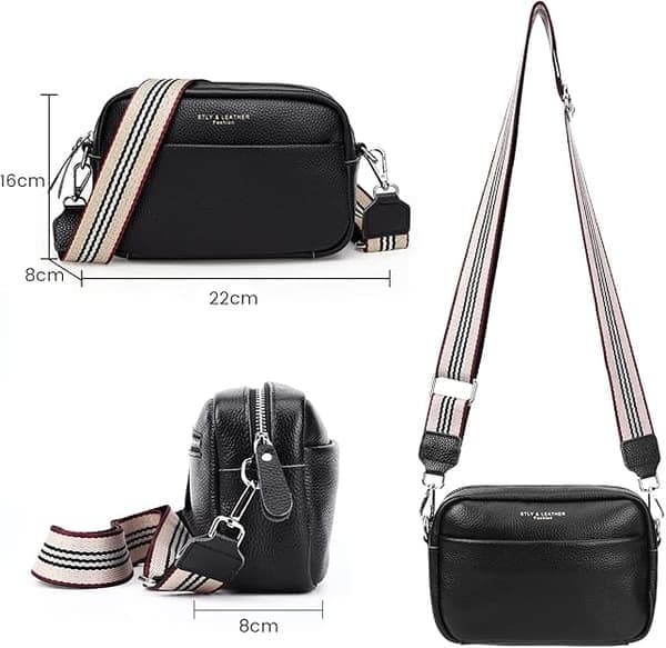 Crossbody taske til kvinder, lille ægte læder grøn