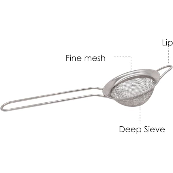 Tesil - Løsbladste-filter - Diameter - Lite kjøkkenredskap i metall - Mini-sil med håndtak - Filter